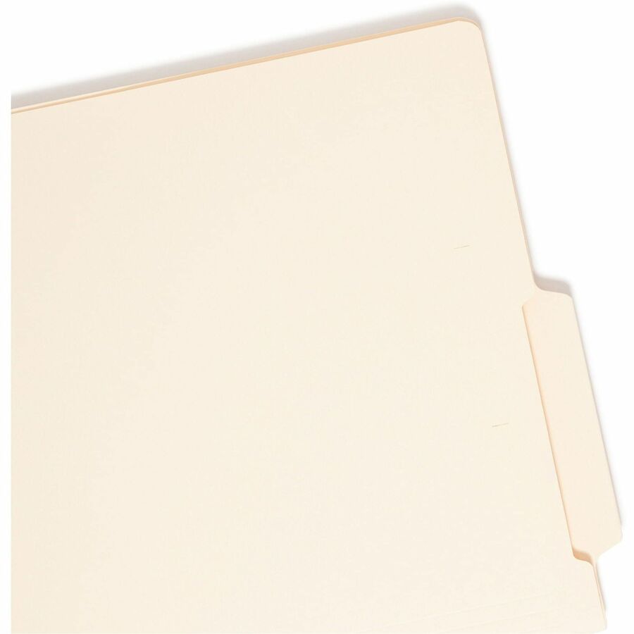 Smead Shelf-Master 1/3 Tab Cut Letter Recycled End Tab File Folder - 8 1/2" x 11" - 3/4" Expansion - End Tab Location - Bottom Tab Position - Manila - 10% Recycled - 100 / Box