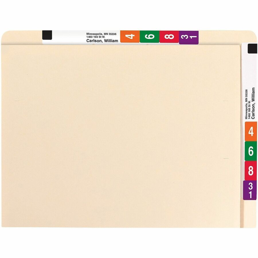 Heavyweight Manila End Tab Conversion File Folders, Straight Tabs, Letter Size, 0.75" Expansion, Manila, 100/Box