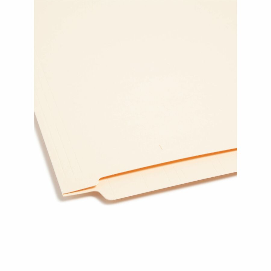 Shelf-Master Heavyweight Manila End Tab Folders, Straight Tabs, Letter Size, 0.75" Expansion, Manila, 50/Box
