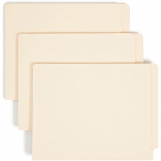 Shelf-Master Heavyweight Manila End Tab Folders, Straight Tabs, Letter Size, 0.75" Expansion, Manila, 50/Box