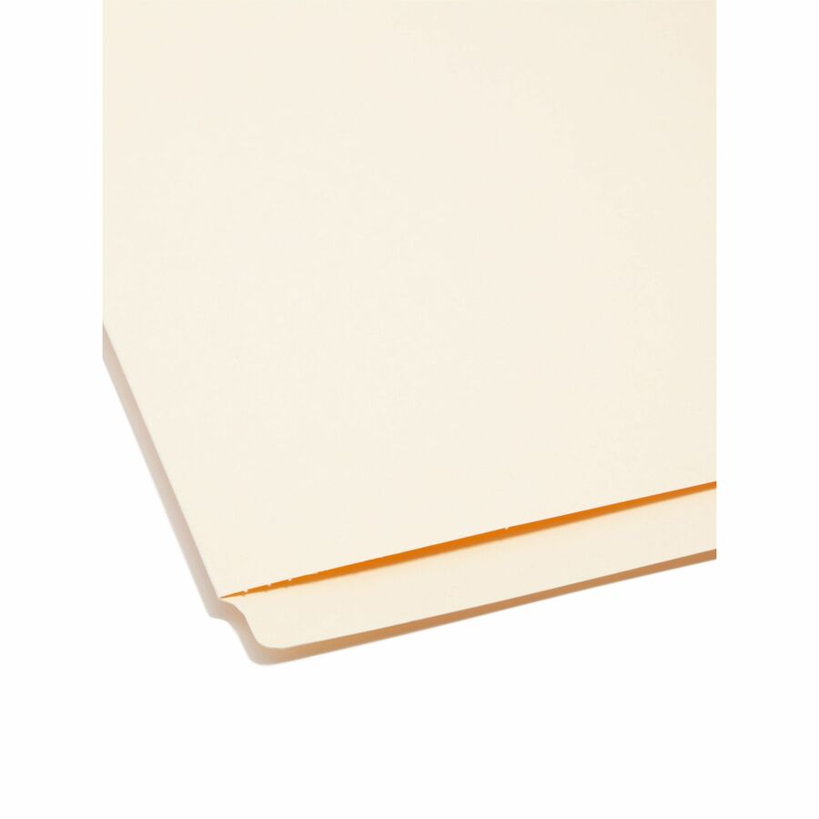 Extended End Tab Manila Folders, Straight Tabs, Letter Size, 0.75" Expansion, Manila, 100/Box