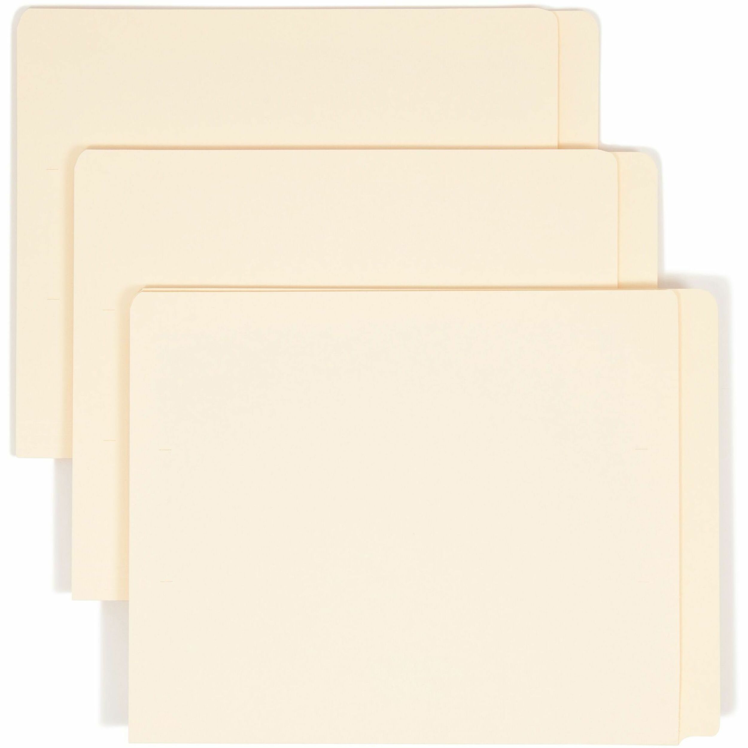 Extended End Tab Manila Folders, Straight Tabs, Letter Size, 0.75" Expansion, Manila, 100/Box