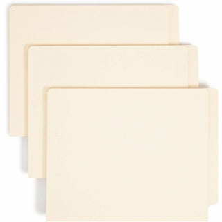 Heavyweight Manila End Tab Expansion Folders, Straight Tabs, Letter Size, 1.5" Expansion, 50/Box