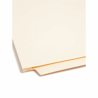 Heavyweight Manila End Tab Expansion Folders, Straight Tabs, Letter Size, 1.5" Expansion, 50/Box