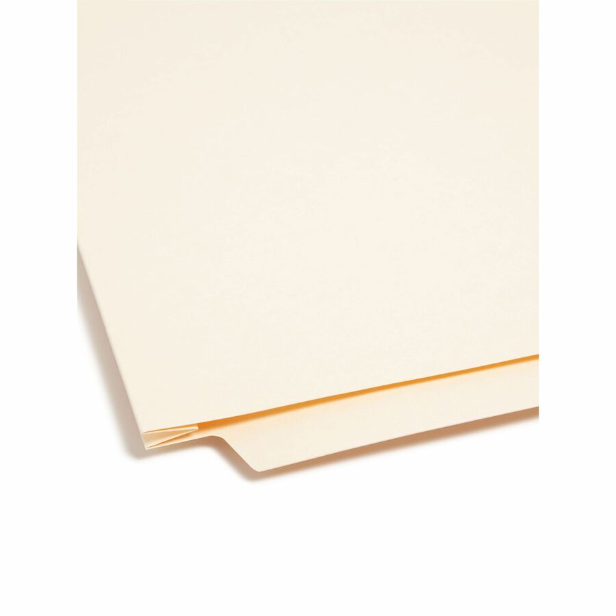 Heavyweight Manila End Tab Expansion Folders, Straight Tabs, Letter Size, 1.5" Expansion, 50/Box