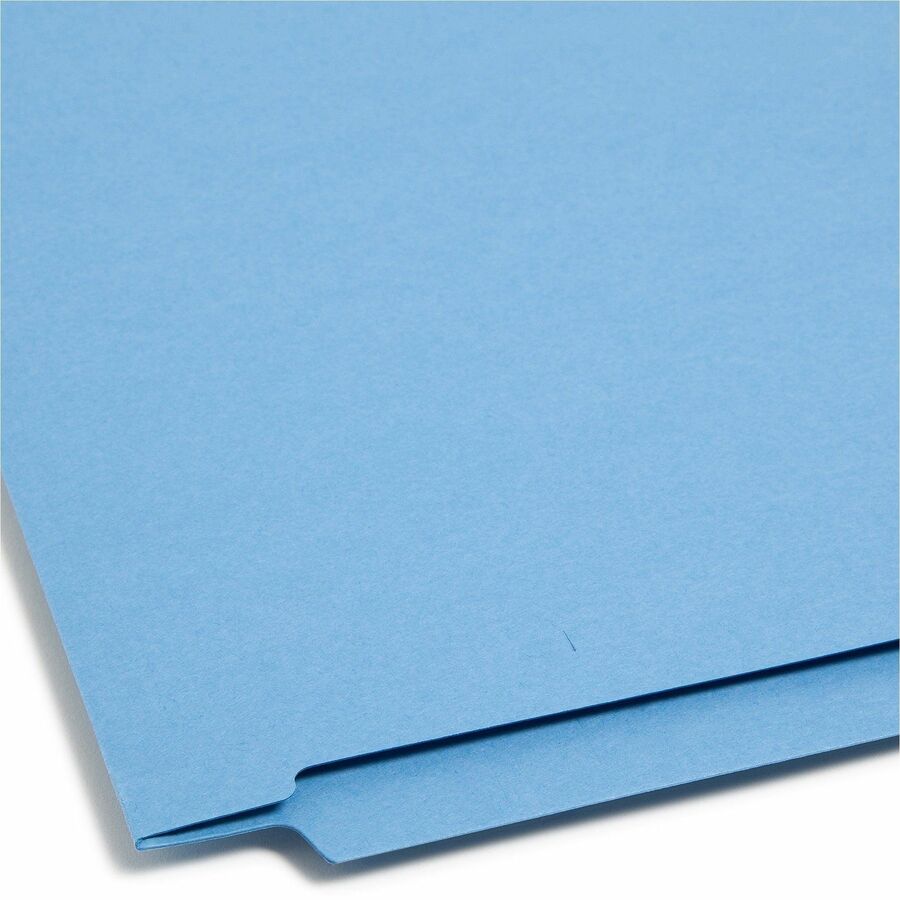 Heavyweight Colored End Tab Fastener Folders, 0.75" Expansion, 2 Fasteners, Letter Size, Blue Exterior, 50/Box