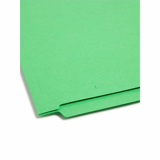 Heavyweight Colored End Tab Fastener Folders, 0.75" Expansion, 2 Fasteners, Letter Size, Green Exterior, 50/Box