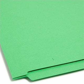 Heavyweight Colored End Tab Fastener Folders, 0.75" Expansion, 2 Fasteners, Letter Size, Green Exterior, 50/Box