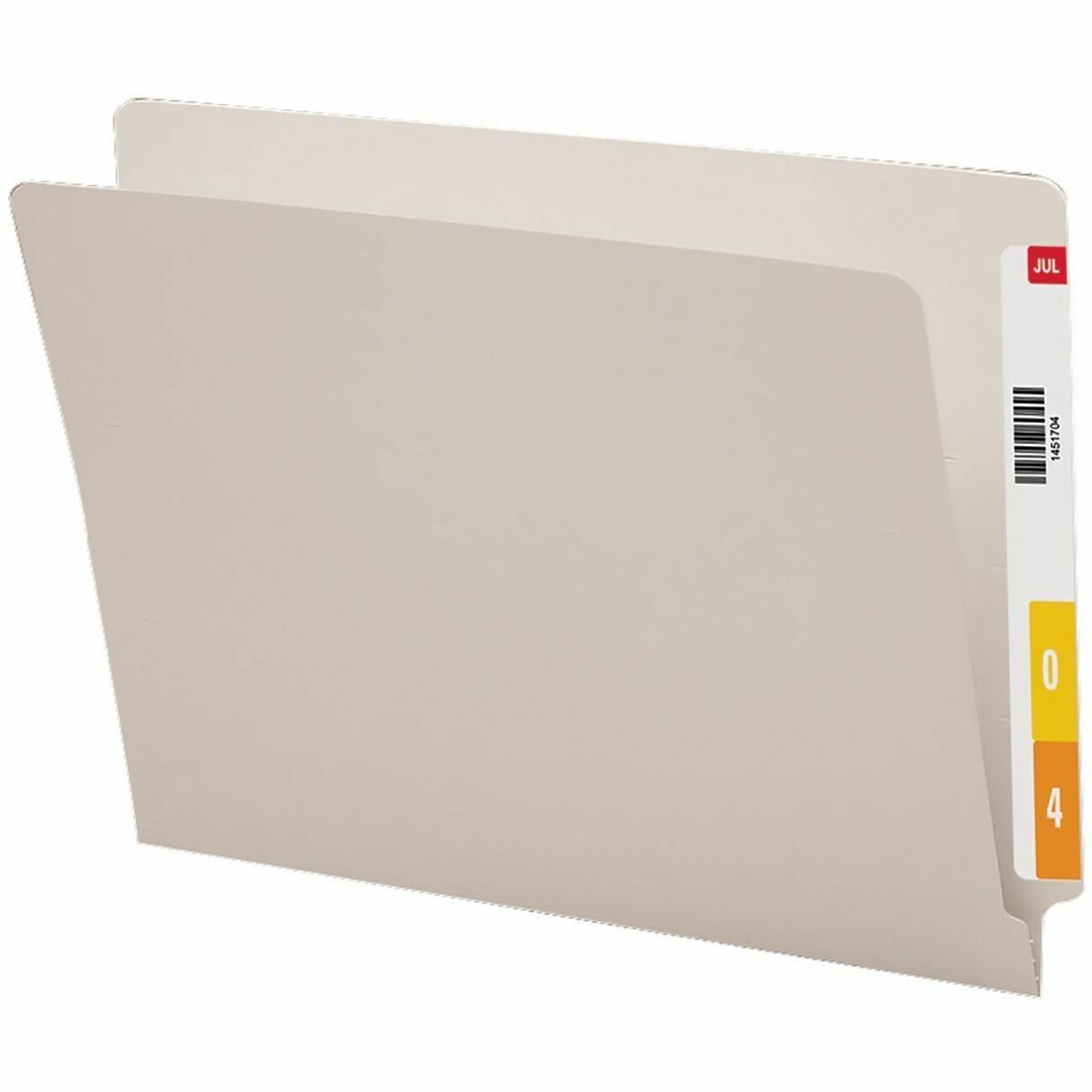 Shelf-Master Reinforced End Tab Colored Folders, Straight Tabs, Letter Size, 0.75" Expansion, Gray, 100/Box