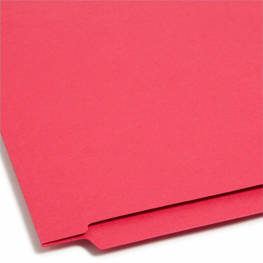 Heavyweight Colored End Tab Fastener Folders, 0.75" Expansion, 2 Fasteners, Letter Size, Red Exterior, 50/Box