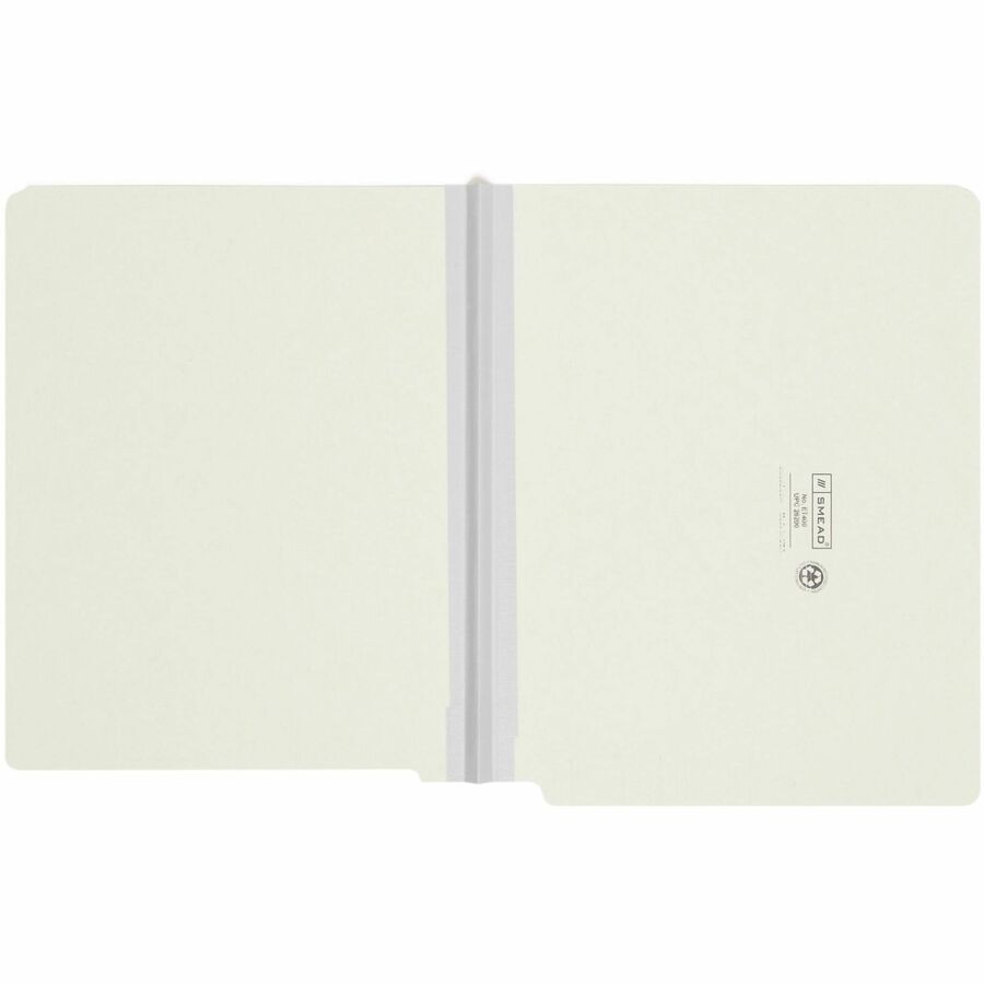 Extra-Heavy Recycled Pressboard End Tab Folders, Straight Tabs, Letter Size, 1" Expansion, Gray-Green, 25/Box