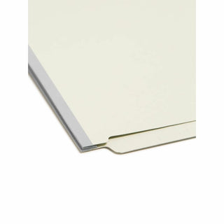 Extra-Heavy Recycled Pressboard End Tab Folders, Straight Tabs, Letter Size, 1" Expansion, Gray-Green, 25/Box