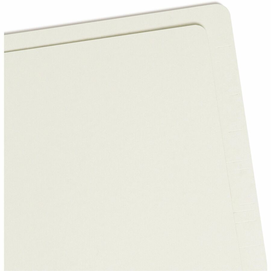 Extra-Heavy Recycled Pressboard End Tab Folders, Straight Tabs, Letter Size, 2" Expansion, Gray-Green, 25/Box
