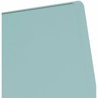 End Tab Pressboard Classification Folders, Six SafeSHIELD Fasteners, 2" Expansion, 2 Dividers, Letter Size, Blue, 10/Box
