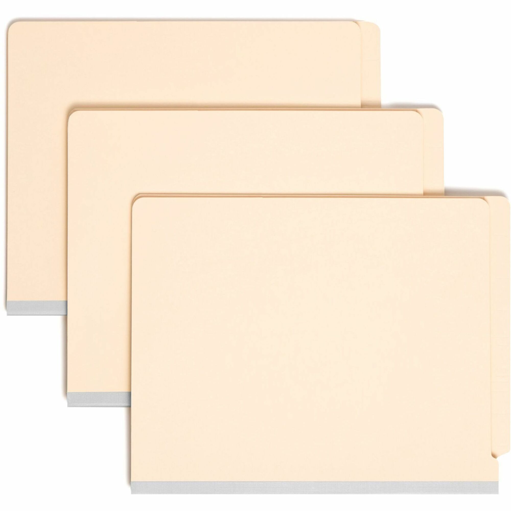 Manila End Tab Classification Folders, 2" Expansion, 1 Divider, 4 Fasteners, Letter Size, Manila Exterior, 10/Box