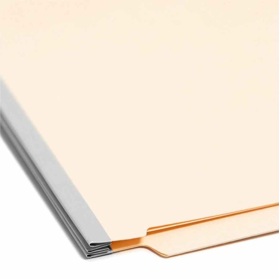 Manila End Tab Classification Folders, 2" Expansion, 2 Dividers, 6 Fasteners, Letter Size, Manila Exterior, 10/Box