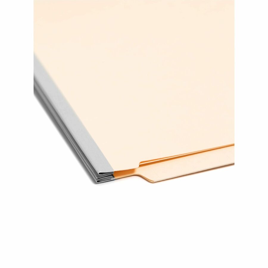 Manila End Tab Classification Folders, 2" Expansion, 2 Dividers, 6 Fasteners, Letter Size, Manila Exterior, 10/Box