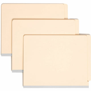 Manila End Tab Classification Folders, 2" Expansion, 2 Dividers, 6 Fasteners, Letter Size, Manila Exterior, 10/Box