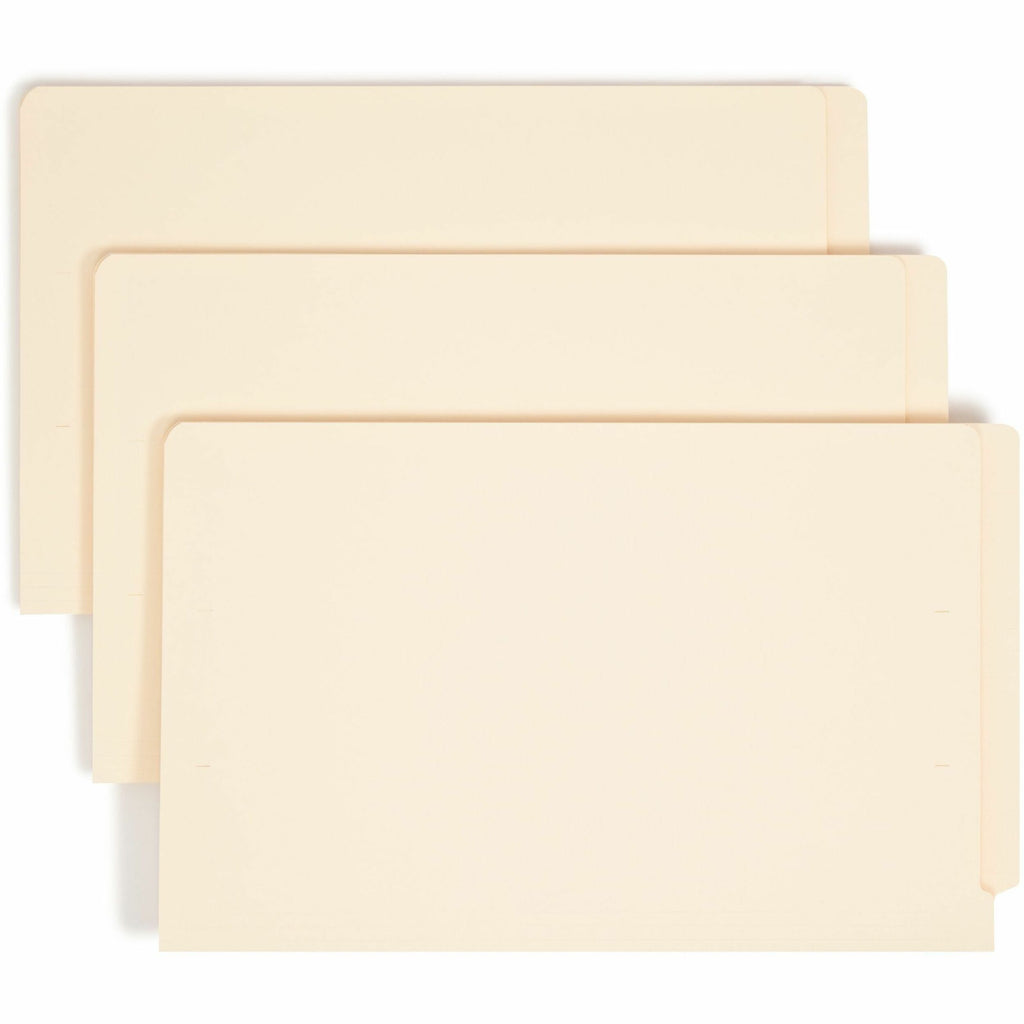 Heavyweight Manila End Tab Folders, 9.5" High Front, Reinforced Straight Tabs, Legal Size, 0.75" Expansion, Manila, 100/Box
