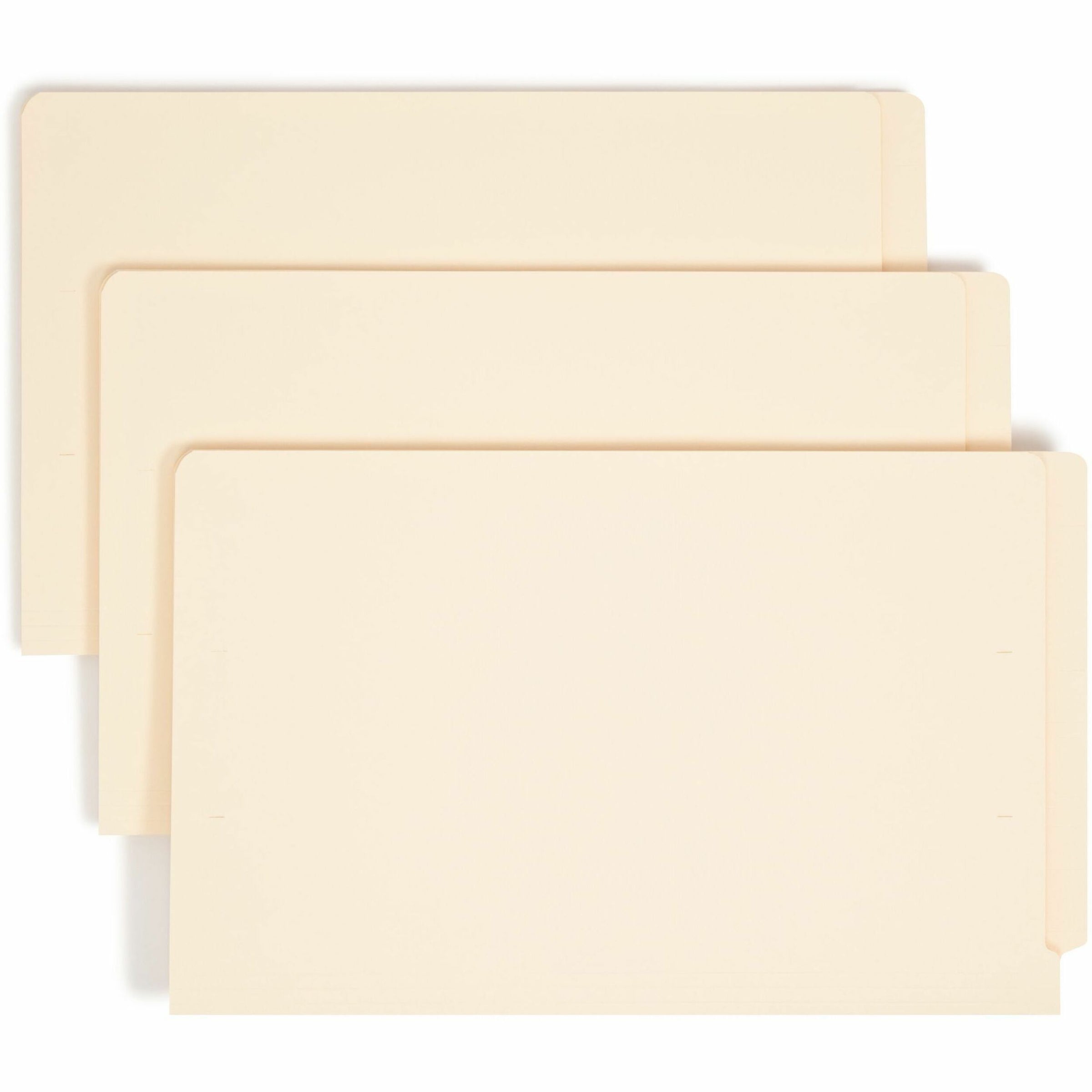 Heavyweight Manila End Tab Folders, 9.5" High Front, Reinforced Straight Tabs, Legal Size, 0.75" Expansion, Manila, 100/Box
