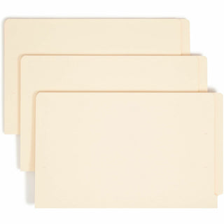 Heavyweight Manila End Tab Folders, 9.5" High Front, Reinforced Straight Tabs, Legal Size, 0.75" Expansion, Manila, 100/Box