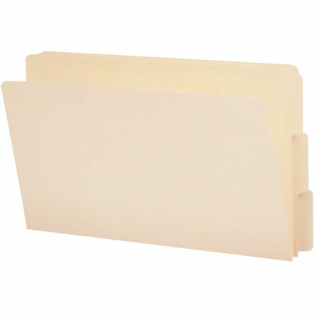 Heavyweight Manila End Tab Folders, 9" High Front, Reinforced 1/3-Cut Tabs: Assorted, Legal, 0.75" Expansion, Manila, 100/Box