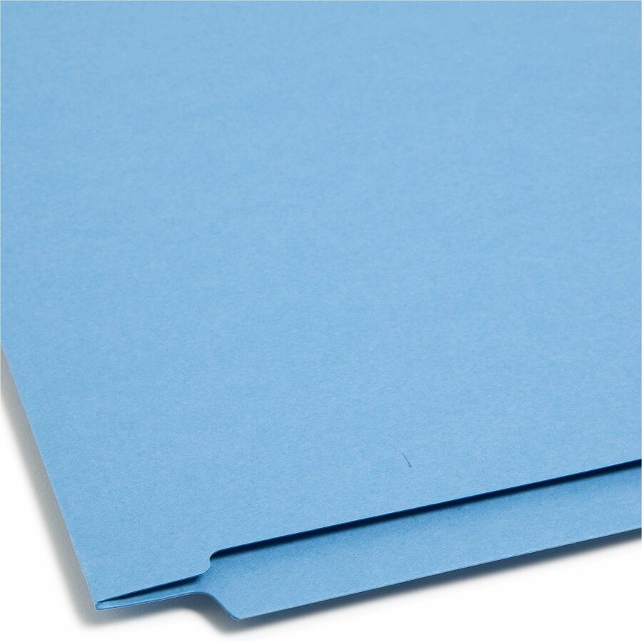 Heavyweight Colored End Tab Fastener Folders, 0.75" Expansion, 2 Fasteners, Legal Size, Blue Exterior, 50/Box