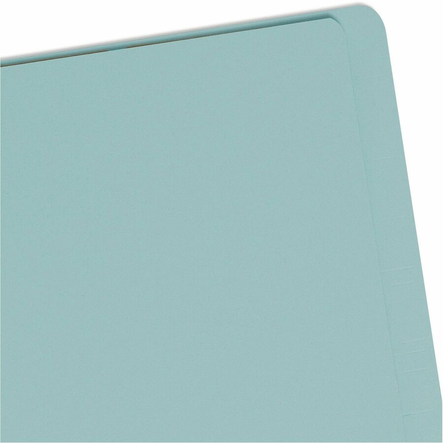 End Tab Pressboard Classification Folders, Six SafeSHIELD Fasteners, 2" Expansion, 2 Dividers, Legal Size, Blue, 10/Box