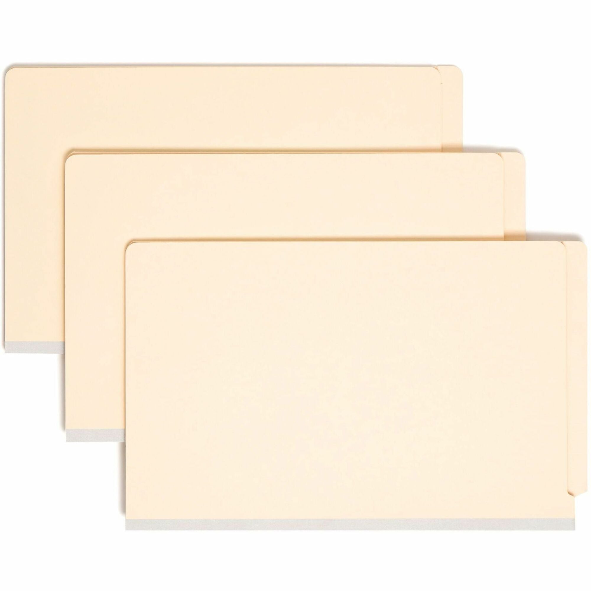 Smead Legal Recycled Classification Folder - 8 1/2" x 14" - 2" Expansion - 2 x 2B Fastener(s) - 2" Fastener Capacity for Folder - End Tab Location - 2 Divider(s) - Pressboard - Manila - 10% Recycled - 10 / Box