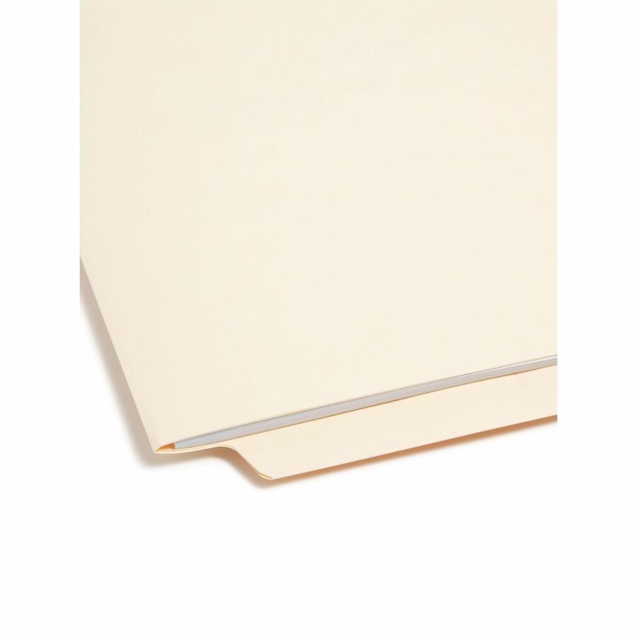 Heavyweight End Tab Fastener Folders, Interior Front-Cover Pocket, 0.75" Expansion, 1 Fastener, Letter Size, Manila, 50/Box