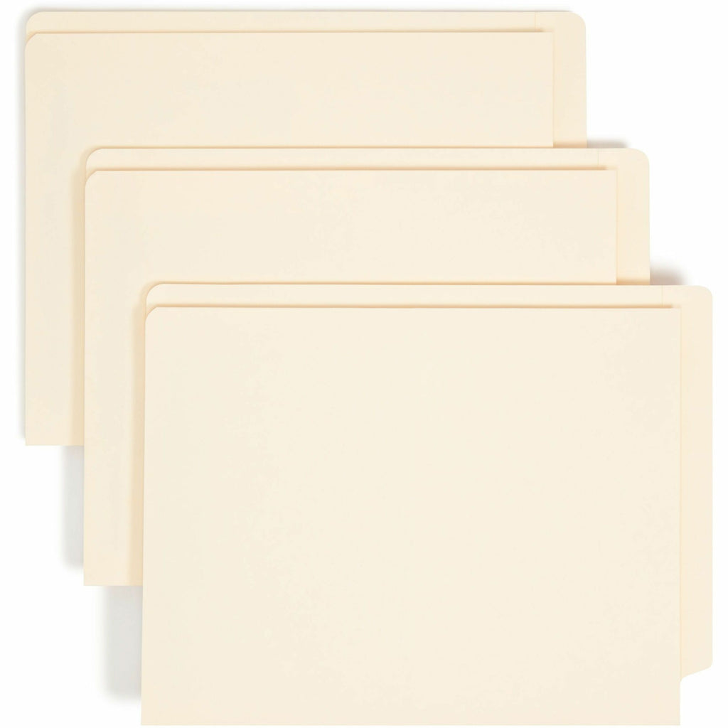 Heavyweight End Tab Fastener Folders, Interior Front-Cover Pocket, 0.75" Expansion, 1 Fastener, Letter Size, Manila, 50/Box