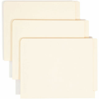 End Tab Fastener Folders with Reinforced Straight Tabs, 11-pt Manila, 2 Fasteners, Letter Size, Manila Exterior, 50/Box