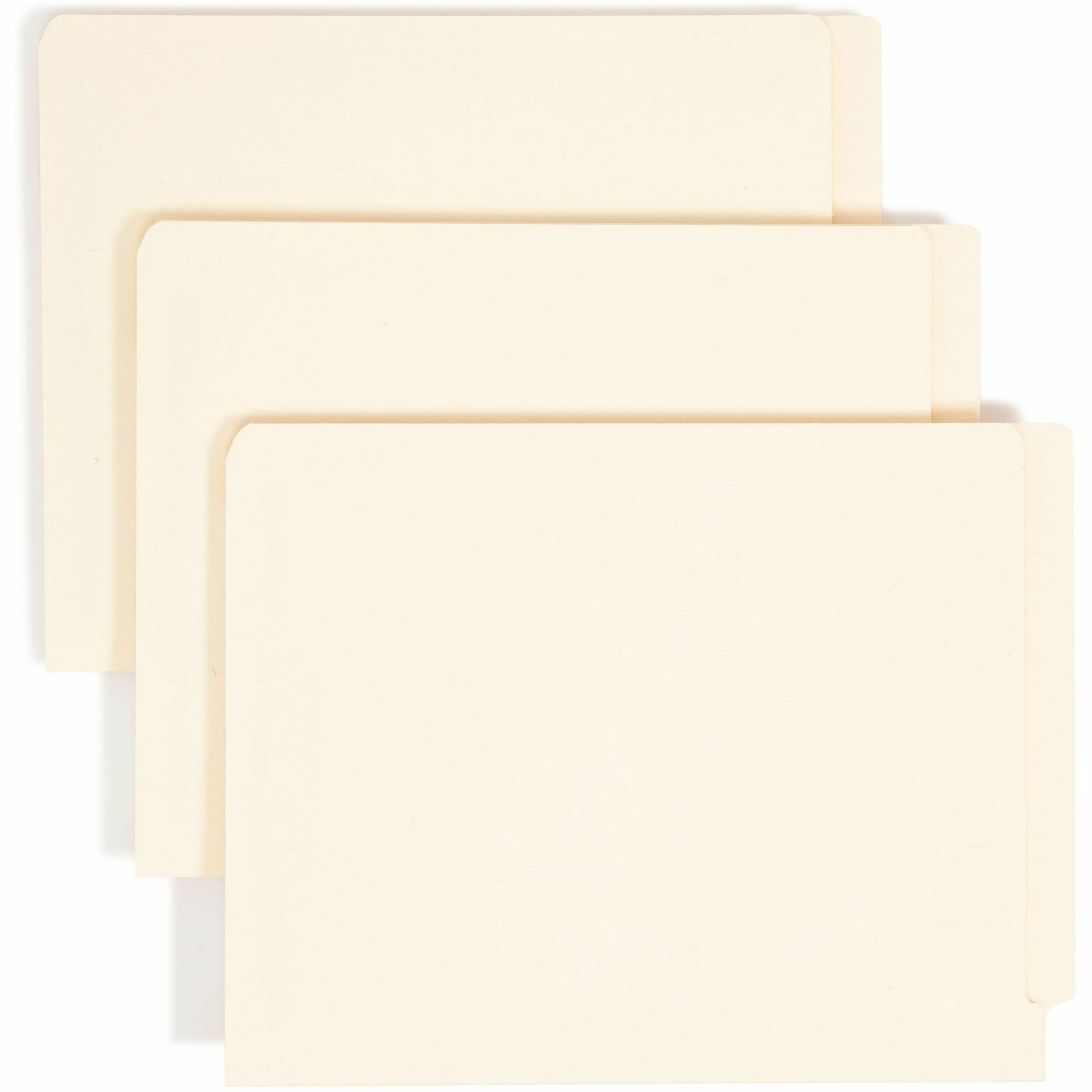 End Tab Fastener Folders with Reinforced Straight Tabs, 11-pt Manila, 2 Fasteners, Letter Size, Manila Exterior, 50/Box