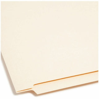End Tab Fastener Folders with Reinforced Straight Tabs, 11-pt Manila, 2 Fasteners, Letter Size, Manila Exterior, 50/Box