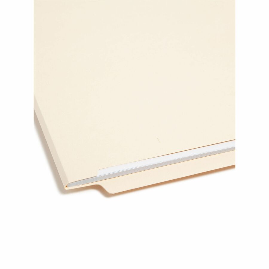 End Tab Fastener Folders with Reinforced Straight Tabs, 11-pt Manila, 2 Fasteners: Top/Side, Letter Size, Manila, 50/Box