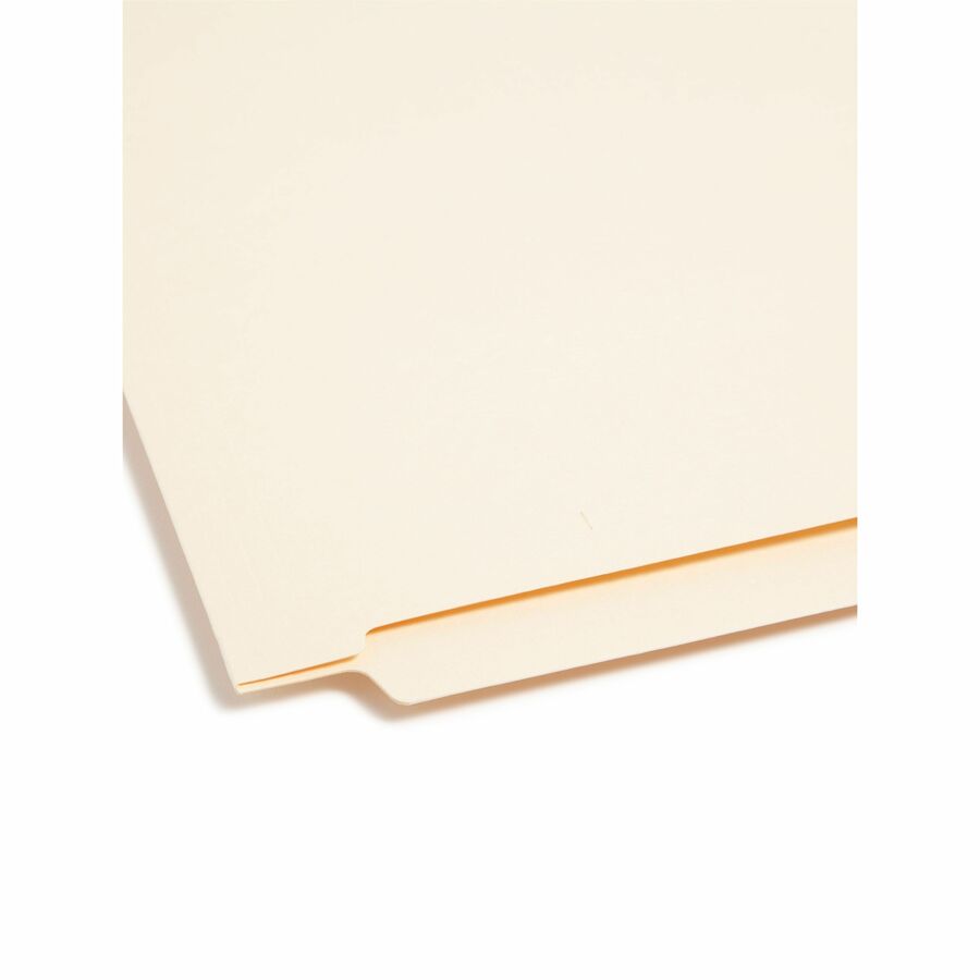 End Tab Fastener Folders with Reinforced Straight Tabs, 11-pt Manila, 2 Fasteners: Top/Side, Letter Size, Manila, 50/Box