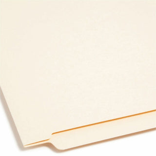 End Tab Fastener Folders with Reinforced Straight Tabs, 14-pt Manila, 2 Fasteners, Letter Size, Manila Exterior, 50/Box