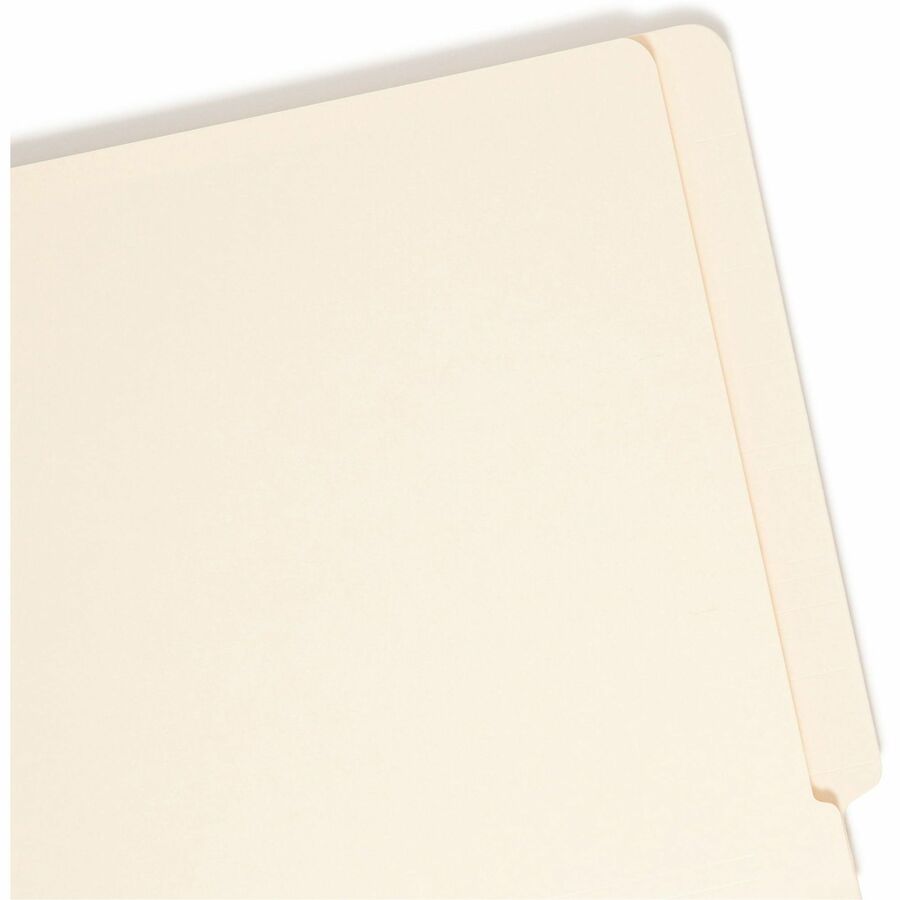 End Tab Fastener Folders with Reinforced Straight Tabs, 14-pt Manila, 2 Fasteners, Letter Size, Manila Exterior, 50/Box