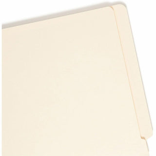 End Tab Fastener Folders with Reinforced Straight Tabs, 14-pt Manila, 2 Fasteners, Letter Size, Manila Exterior, 50/Box