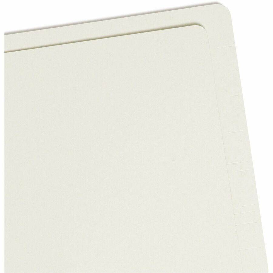 End Tab Pressboard Classification Folders, Two SafeSHIELD Coated Fasteners, 1" Expansion, Letter Size, Gray-Green, 25/Box