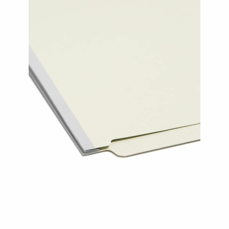 End Tab Pressboard Classification Folders, Two SafeSHIELD Coated Fasteners, 3" Expansion, Letter Size, Gray-Green, 25/Box