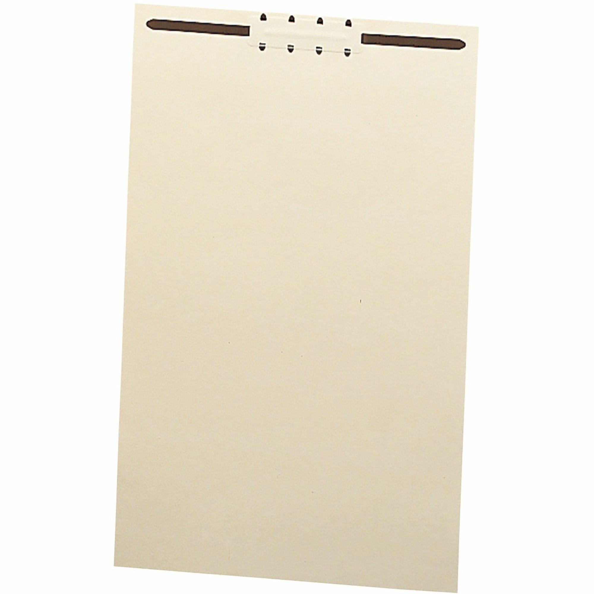 File Backs with 2" Capacity Prong Fasteners, 1 Fastener, Legal Size, Manila, 100/Box