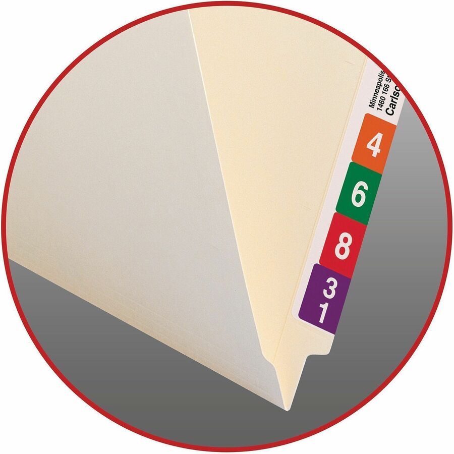 End Tab Fastener Folders with Reinforced Straight Tabs, 11-pt Manila, 1 Fastener, Legal Size, Manila Exterior, 50/Box