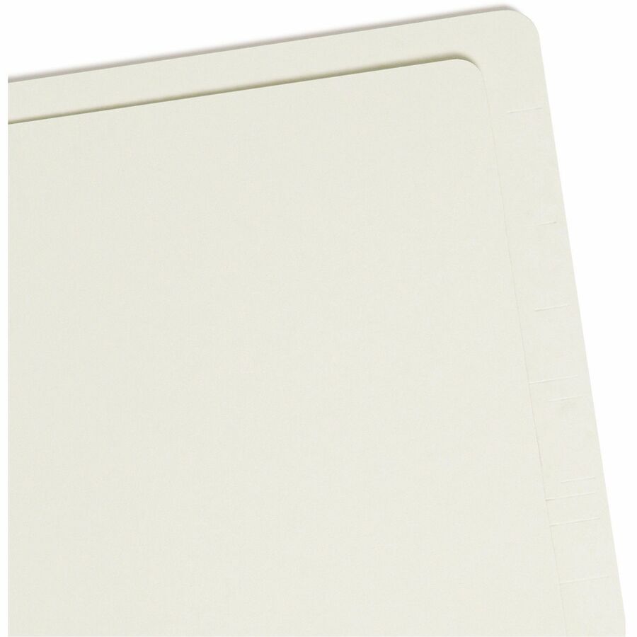 End Tab Pressboard Classification Folders, Two SafeSHIELD Coated Fasteners, 1" Expansion, Legal Size, Gray-Green, 25/Box
