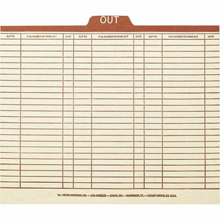 Manila Out Guides, Printed Form Style, 1/5-Cut Top Tab, Out, 8.5 X 14, Manila, 100/box