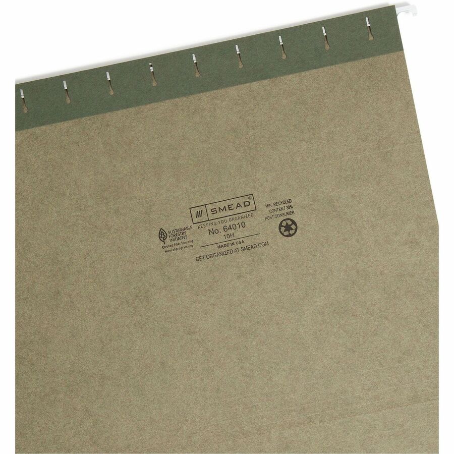 Hanging Folders, Letter Size, Standard Green, 25/Box