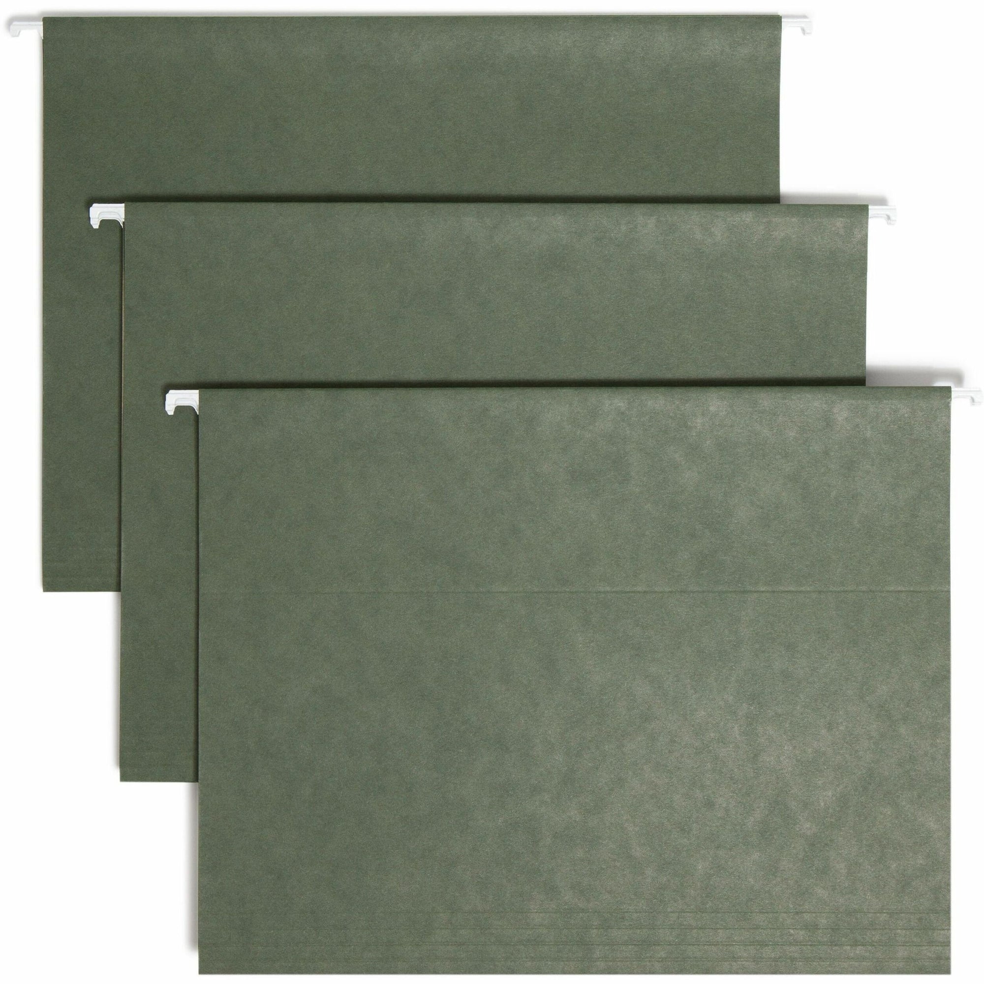 Hanging Folders, Letter Size, 1/3-Cut Tabs, Standard Green, 25/Box