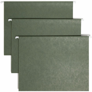 Hanging Folders, Letter Size, 1/3-Cut Tabs, Standard Green, 25/Box