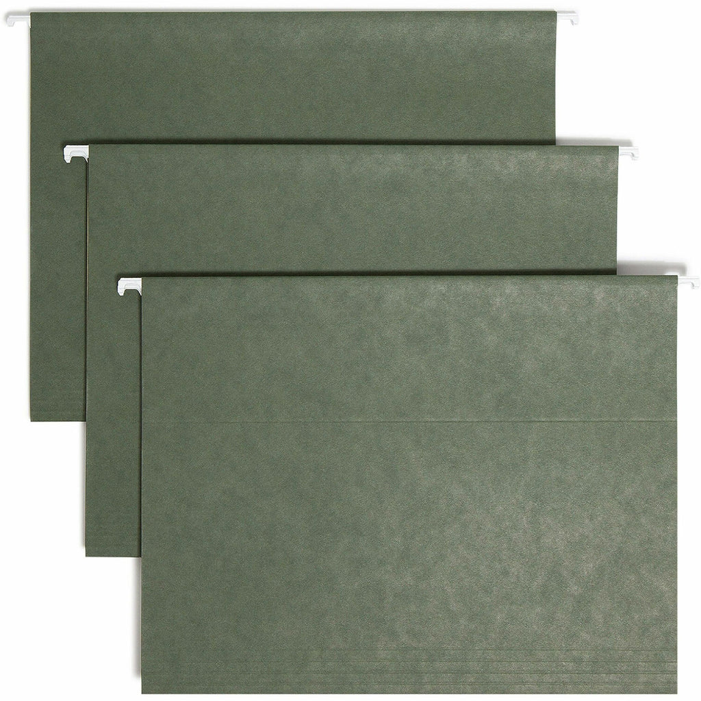 Hanging Folders, Letter Size, 1/5-Cut Tabs, Standard Green, 25/Box