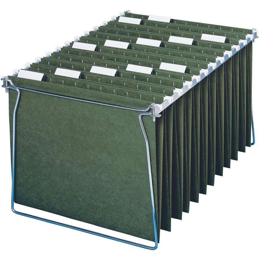 Hanging Folders, Letter Size, 1/5-Cut Tabs, Standard Green, 25/Box